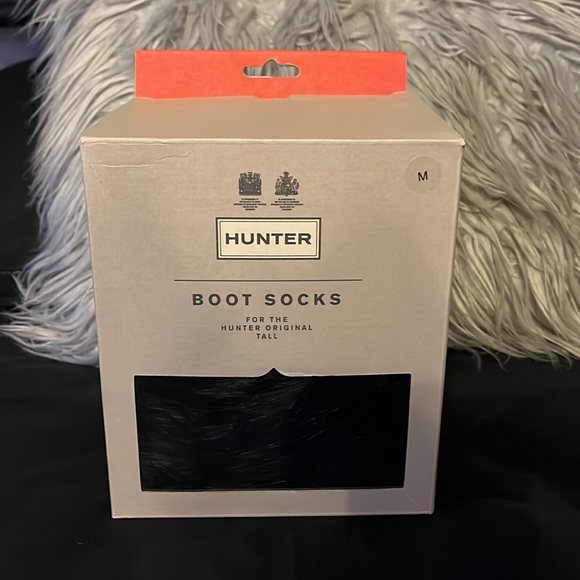 NWT Hunter Original Tall Faux Fur Cuff Sock - Picture 4 of 4